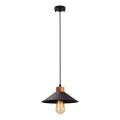 Hanglamp MANAVGAT 1xE27/40W/230V zwart/bruin