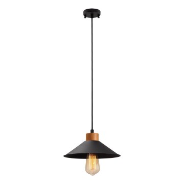 Hanglamp MANAVGAT 1xE27/40W/230V zwart/bruin
