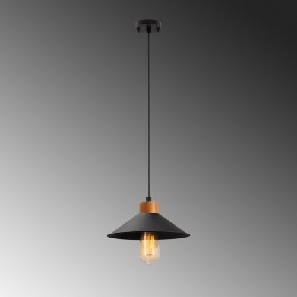 Hanglamp MANAVGAT 1xE27/40W/230V zwart/bruin