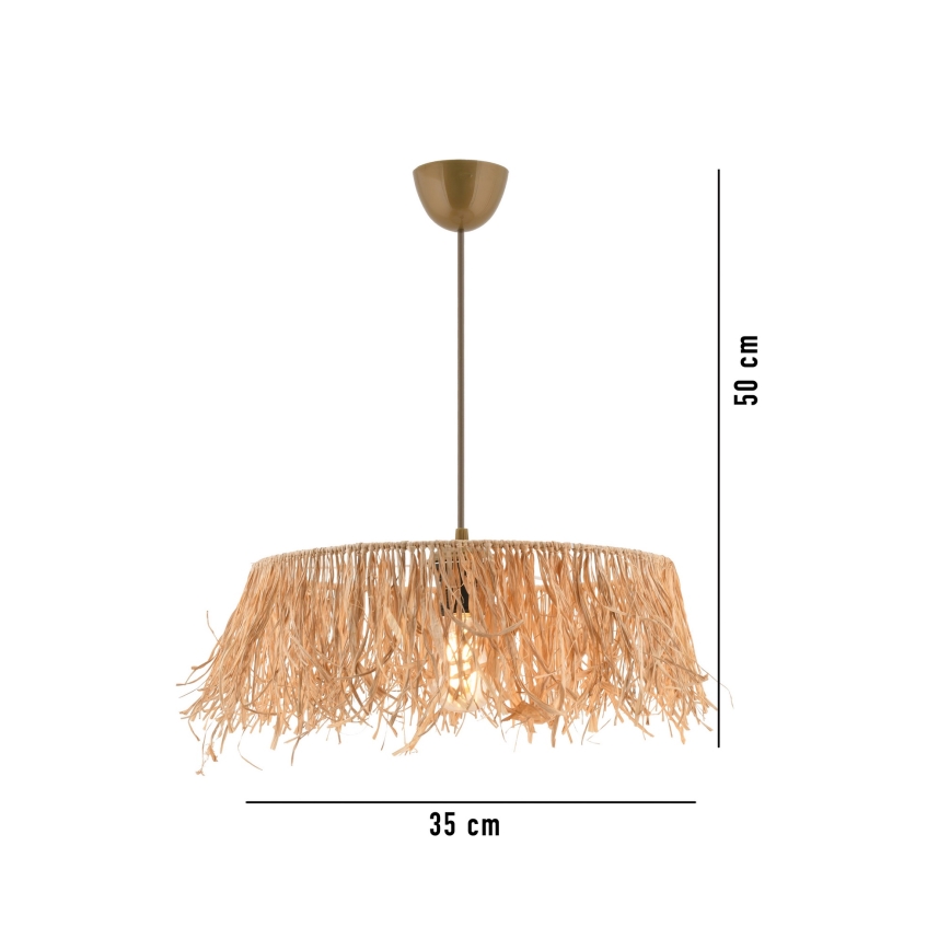 Hanglamp MARISKA 1xE27/40W/230V raffia