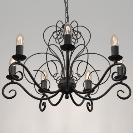 Kroonluchter aan ketting MAURO 7xE14/60W/230V