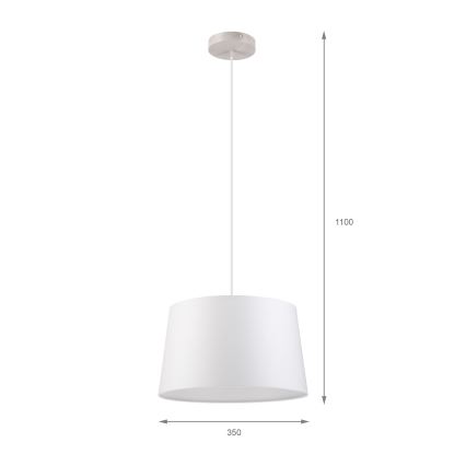 Hanglamp met kabel AIDA 1xE27/60W/230V Ø 35 cm eiken/wit