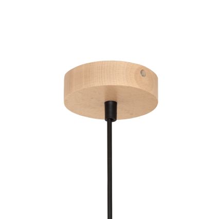 Hanglamp met kabel ALBA 1xE27/15W/230V Ø 40 cm zwart/bruin
