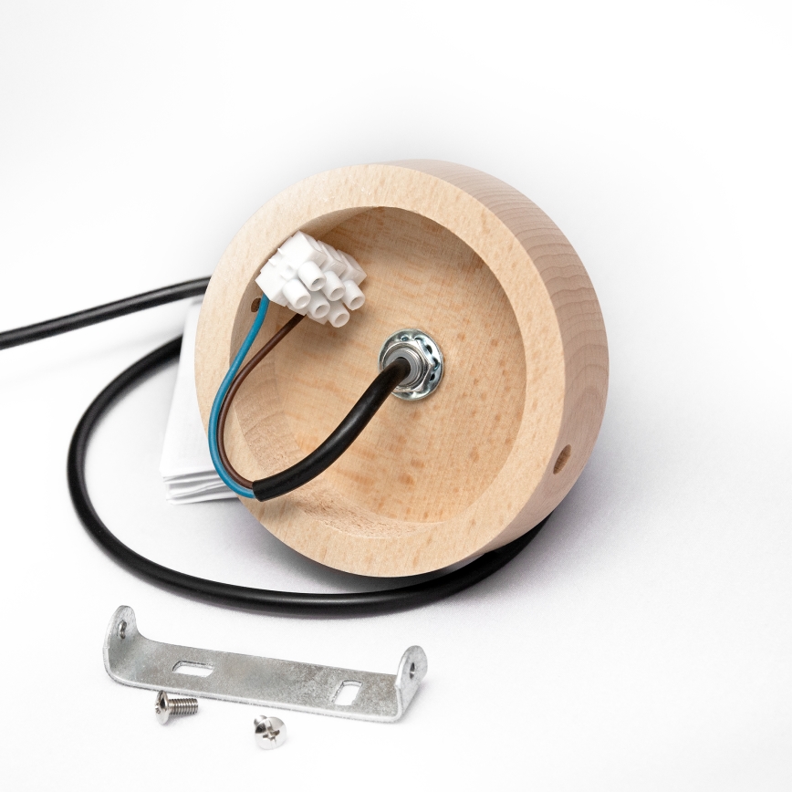 Hanglamp met kabel ALBA 1xE27/15W/230V Ø 40 cm zwart/bruin