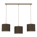 Hanglamp met kabel ARDEN 3xE27/15W/230V beige/bruin
