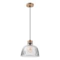 Hanglamp met kabel ASTA 1xE27/60W/230V, diam. 28 cm, eiken