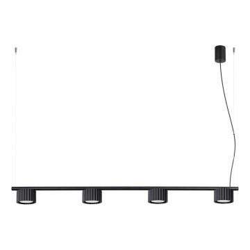 Hanglamp met kabel AURA 4xGX53/10W/230V zwart