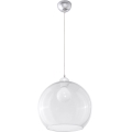 Hanglamp met kabel BALL 1xE27/15W/230V Ø 30 cm helder glas
