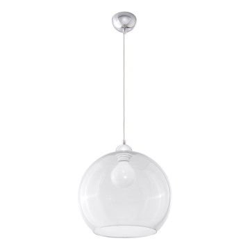 Hanglamp met kabel BALL 1xE27/15W/230V Ø 30 cm helder glas