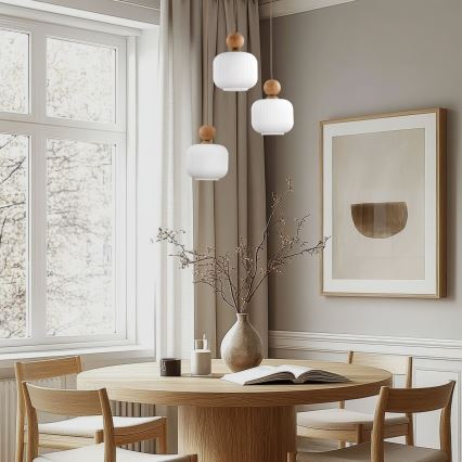 Hanglamp met kabel BALLO 3x E14/10W/230V beige