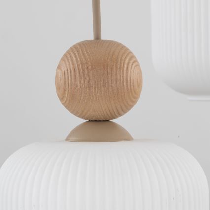 Hanglamp met kabel BALLO 3x E14/10W/230V beige