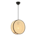 Hanglamp met kabel BIG DRUM 1xE27/60W/230V beige/zwart