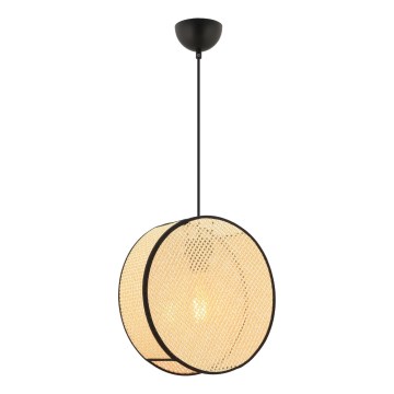 Hanglamp met kabel BIG DRUM 1xE27/60W/230V beige/zwart