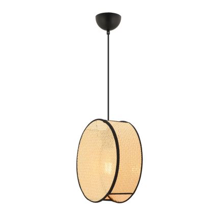 Hanglamp met kabel BIG DRUM 1xE27/60W/230V beige/zwart