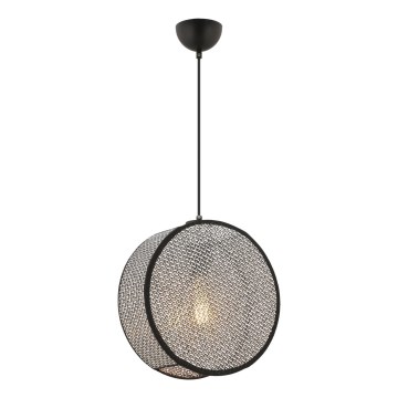 Hanglamp met kabel BIG DRUM 1xE27/60W/230V grijs/zwart