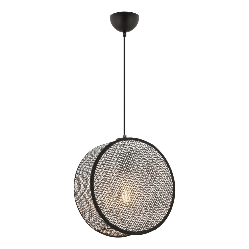 Hanglamp met kabel BIG DRUM 1xE27/60W/230V grijs/zwart