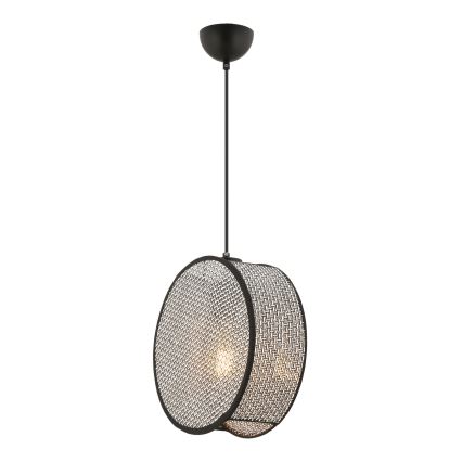 Hanglamp met kabel BIG DRUM 1xE27/60W/230V grijs/zwart