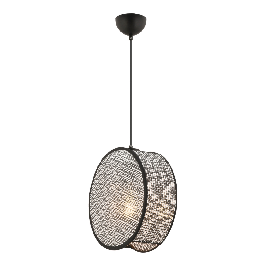 Hanglamp met kabel BIG DRUM 1xE27/60W/230V grijs/zwart