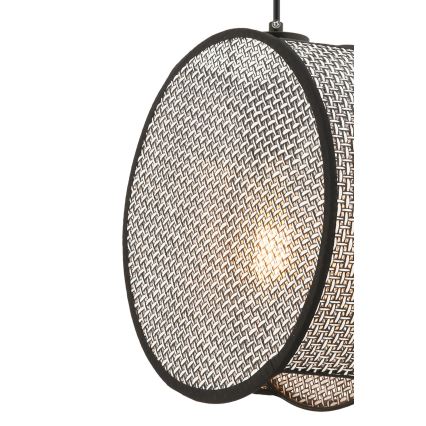 Hanglamp met kabel BIG DRUM 1xE27/60W/230V grijs/zwart