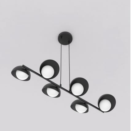 Hanglamp met kabel BOOM 6xG9/8W/230V zwart