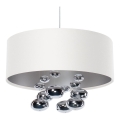 Hanglamp met kabel BUBBLE 1xE27/60W/230V Ø 50 cm wit
