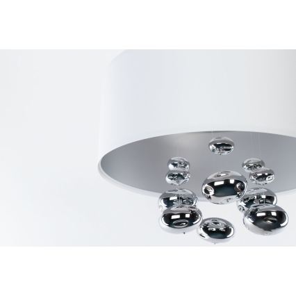 Hanglamp met kabel BUBBLE 1xE27/60W/230V Ø 50 cm wit