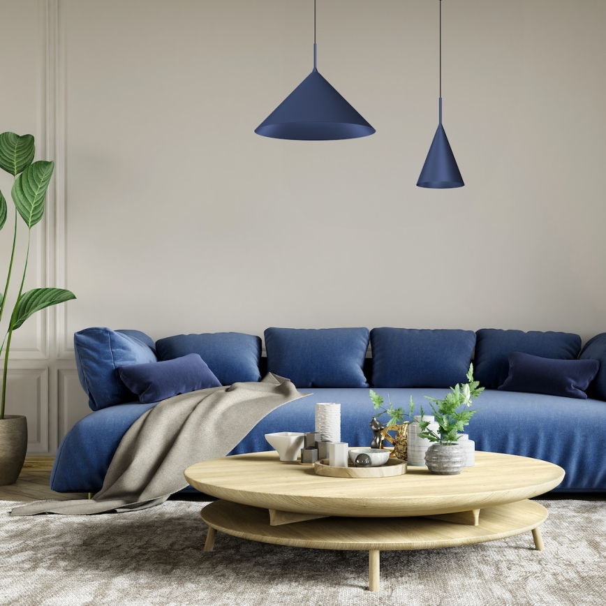 Hanglamp met kabel CAPITAL 1xGX53/15W/230V Ø 17 cm blauw