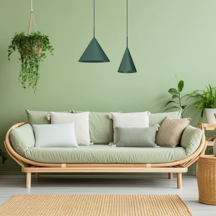 Hanglamp met kabel CAPITAL 1xGX53/15W/230V Ø 32 cm groen