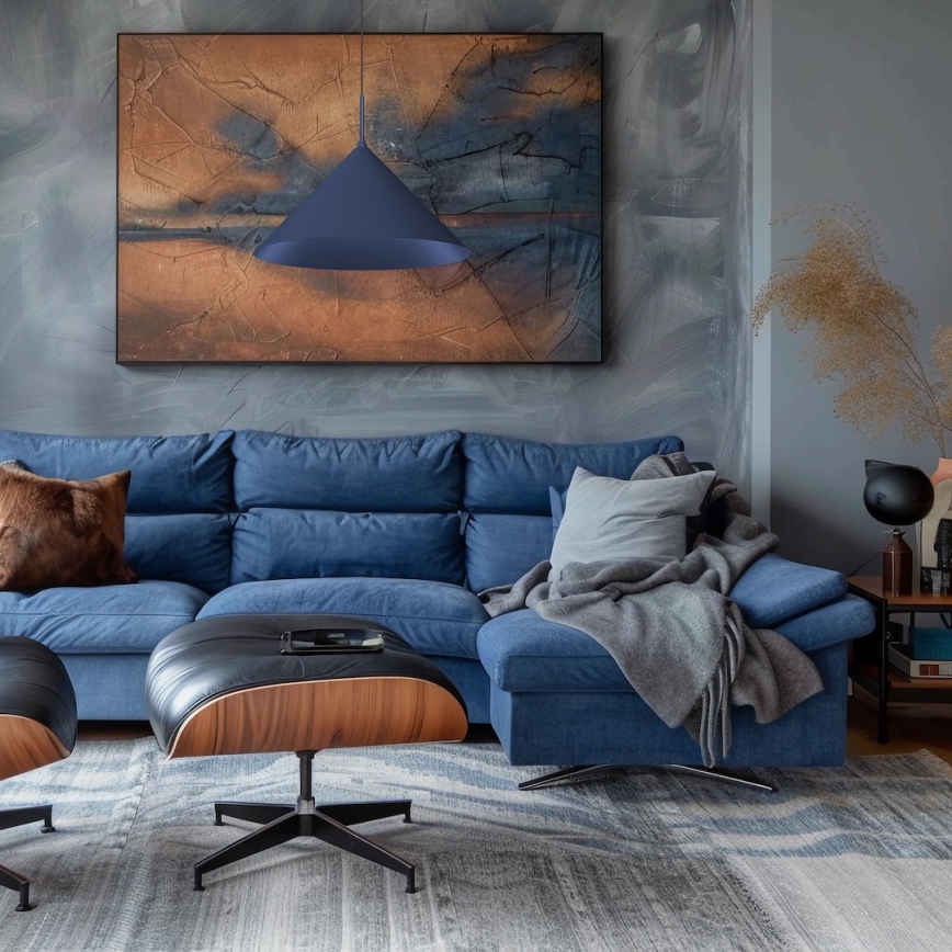 Hanglamp met kabel CAPITAL 1xGX53/15W/230V Ø 46 cm blauw