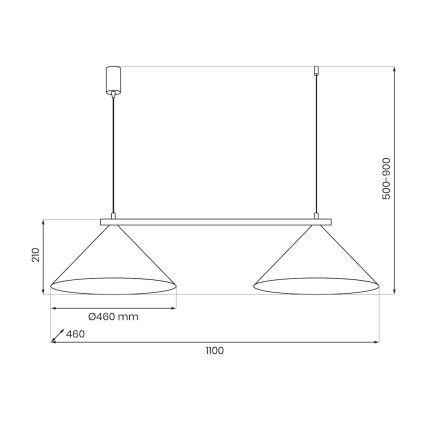 Hanglamp met kabel CAPITAL, 2x GX53/15W/230V, beige