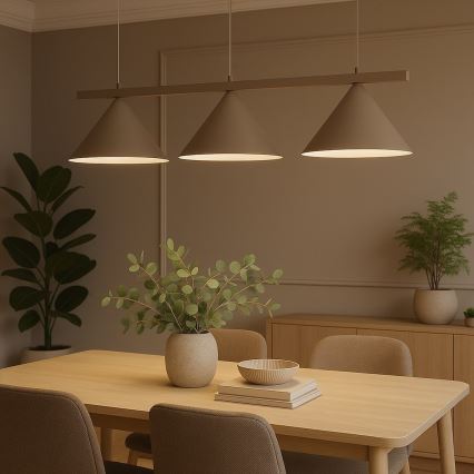 Hanglamp met kabel CAPITAL 3xGX53/15W/230V taupe