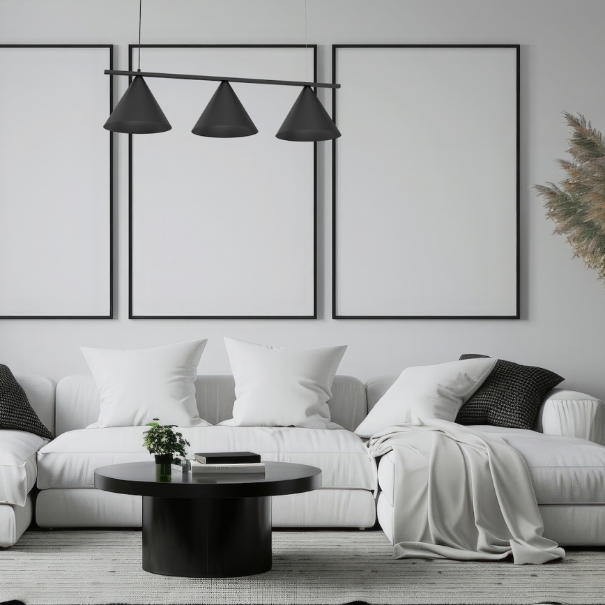 Hanglamp met kabel CAPITAL 3xGX53/15W/230V zwart