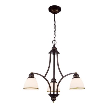 Hanglamp met kabel CLAIR 3xE27/60W/230V Ø 58 cm bronskleurig