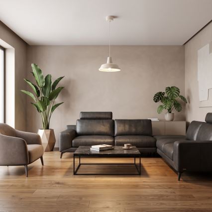 Hanglamp met kabel CLASS 1xE27/15W/230V crème