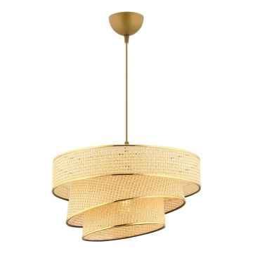 Hanglamp met kabel COUPER 1xE27/60W/230V beige/goud