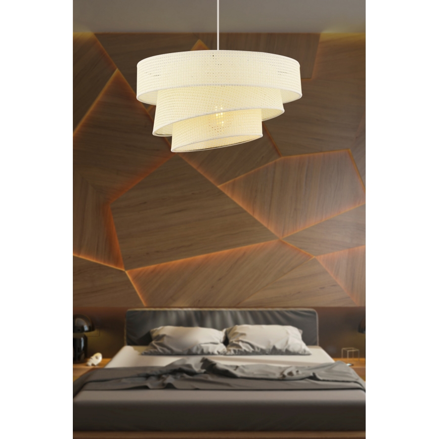 Hanglamp met kabel COUPER 1xE27/60W/230V wit