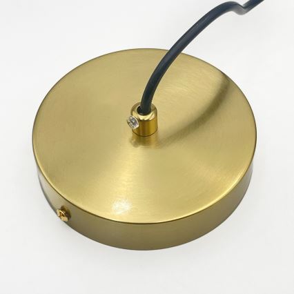 Hanglamp met kabel CRISTAL 1xE14/15W/230V messing/rookzwart