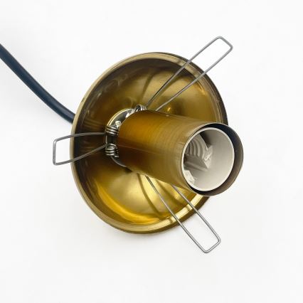 Hanglamp met kabel CRISTAL 1xE14/15W/230V messing/rookzwart