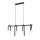 Hanglamp met kabel DELORI 8xG9/28W/230V zwart