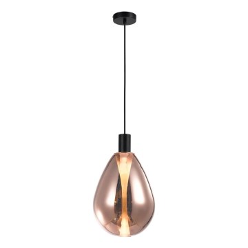 Hanglamp met kabel DENSO 1xG9/5W/230V Ø 20 cm koper/zwart