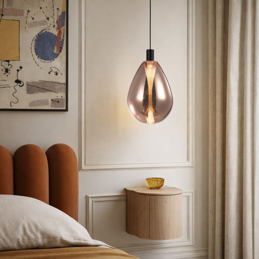 Hanglamp met kabel DENSO 1xG9/5W/230V Ø 20 cm koper/zwart