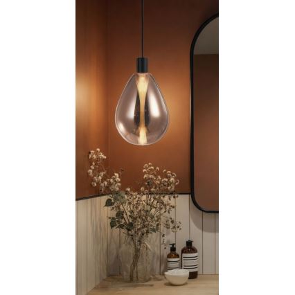 Hanglamp met kabel DENSO 1xG9/5W/230V Ø 20 cm koper/zwart