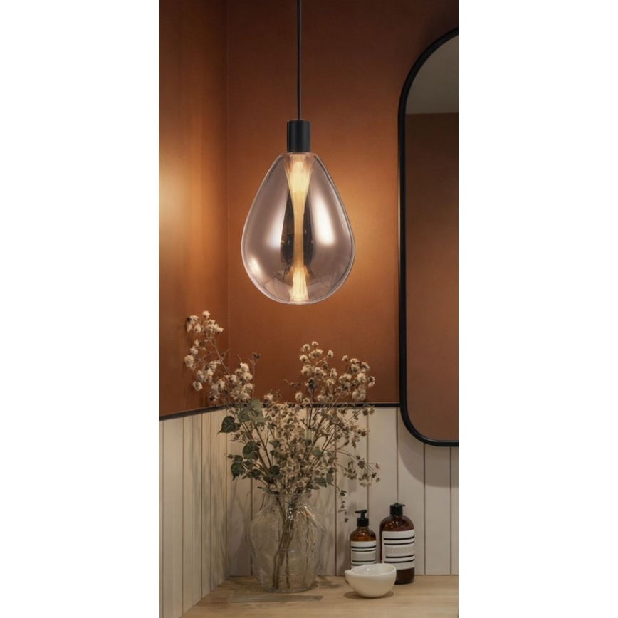 Hanglamp met kabel DENSO 1xG9/5W/230V Ø 20 cm koper/zwart