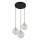 Hanglamp met kabel DEVON 3xE27/15W/230V zwart/helder