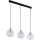 Hanglamp met kabel DEVON 3xE27/15W/230V zwart/helder