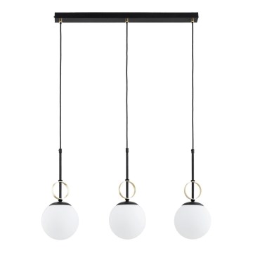 Hanglamp met kabel DORENA 3xE14/10W/230V zwart/goud