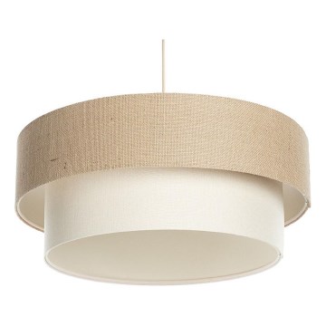Hanglamp met kabel DUO 1xE27/60W/230V Ø 50 cm beige/crème