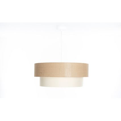 Hanglamp met kabel DUO 1xE27/60W/230V Ø 50 cm beige/crème