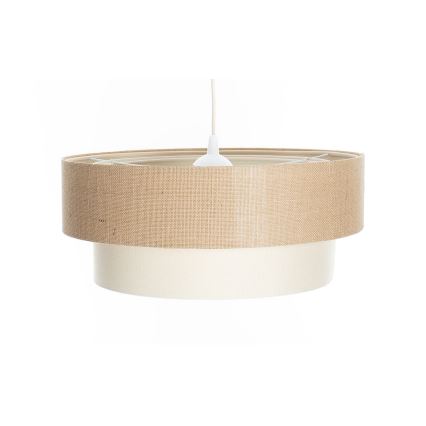 Hanglamp met kabel DUO 1xE27/60W/230V Ø 50 cm beige/crème