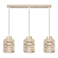 Hanglamp met kabel ELEN 3xE27/35W/230V beige/goud